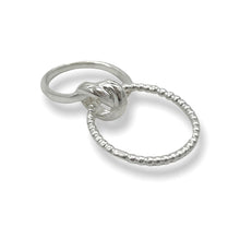 Load image into Gallery viewer, 925 Knot Ball Duo RIng