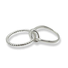 Load image into Gallery viewer, 925 Knot Ball Duo RIng