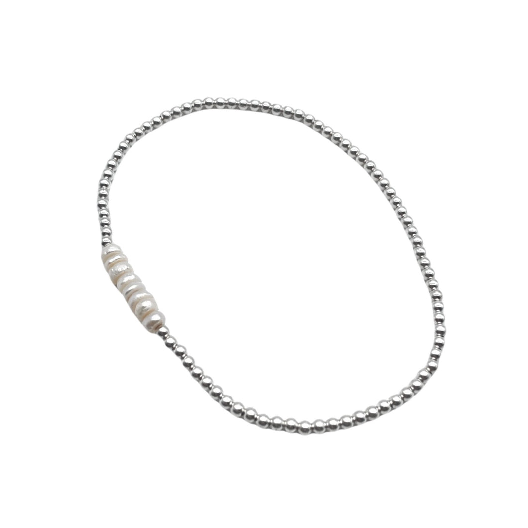 925 Elastic Pearly Bracelet